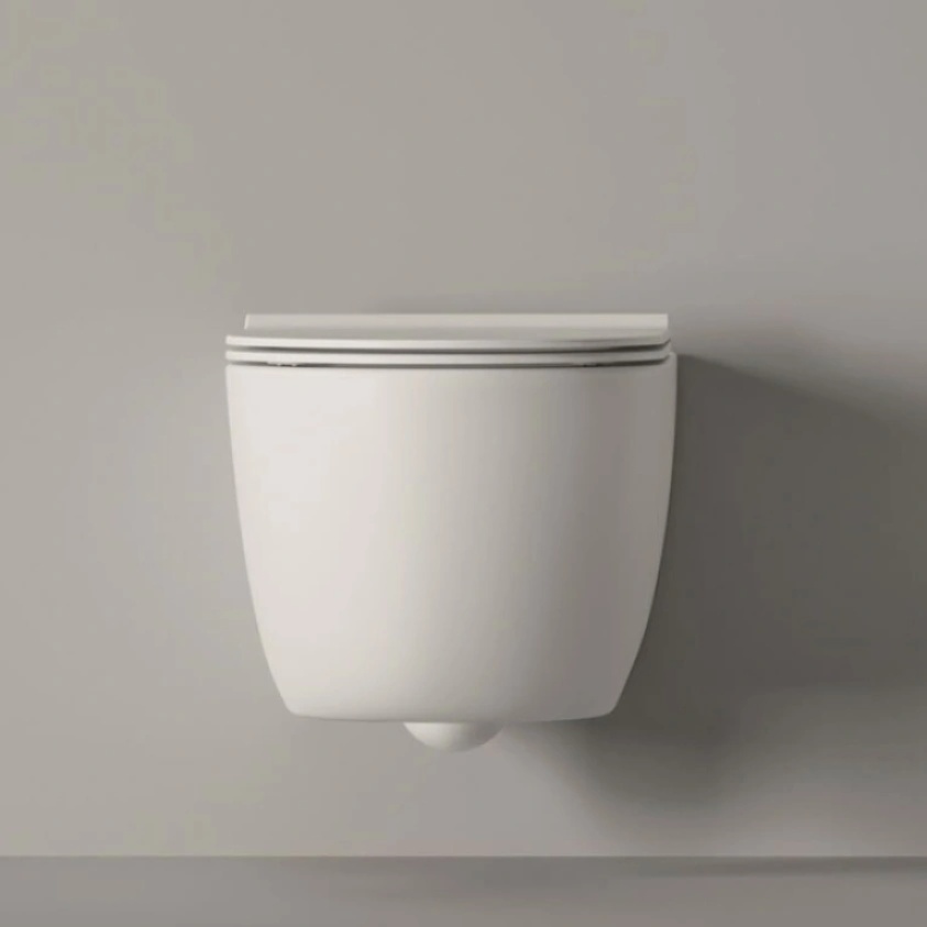 Zero 3 Matt White Wall Hung Toilet & Soft Close Seat - Image 1